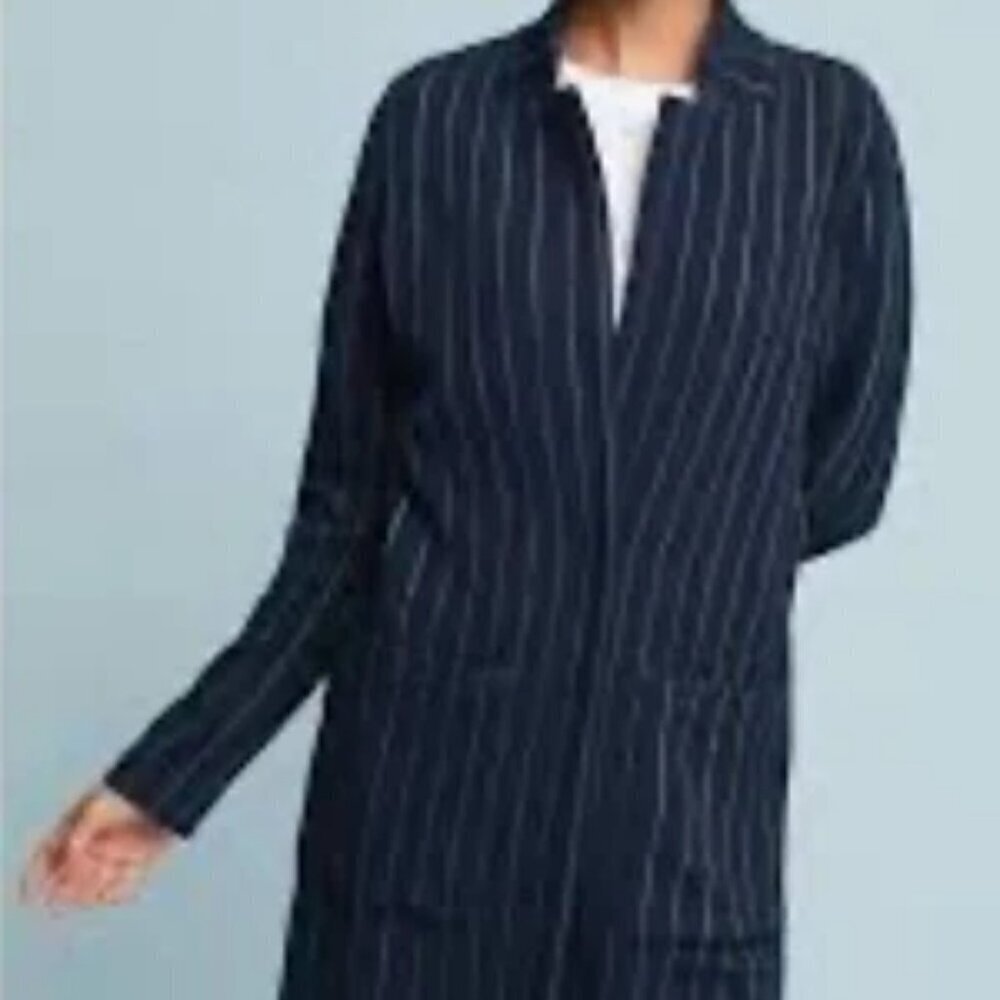 Harlyn Pinstripe Longline Jacket Blazer